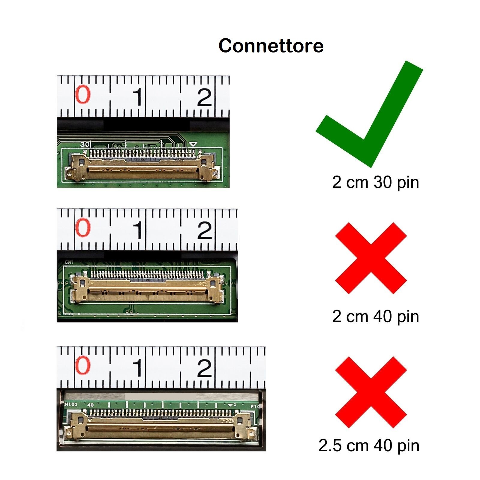 DISPLAY SCHERMO LCD  HP-Compaq HP 255 G7 15,6 LED 1366X768 30 PIN