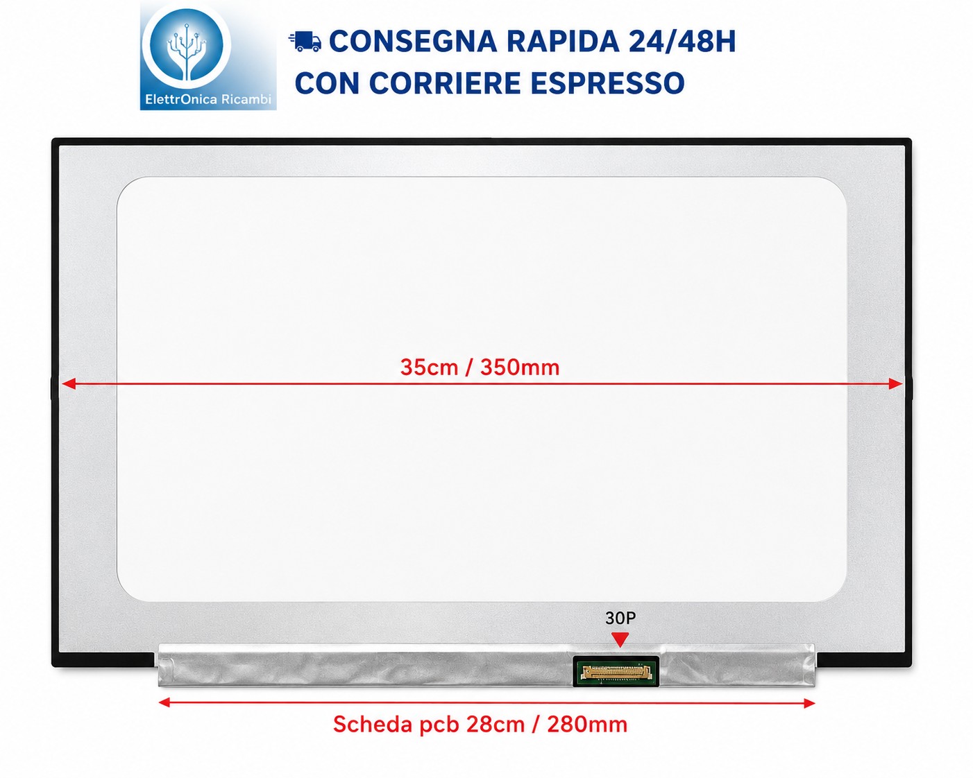NV156FHM-N48 V8.1 DISPLAY SCHERMO LCD 15,6" 1920x1080 LED 30 pin IPS